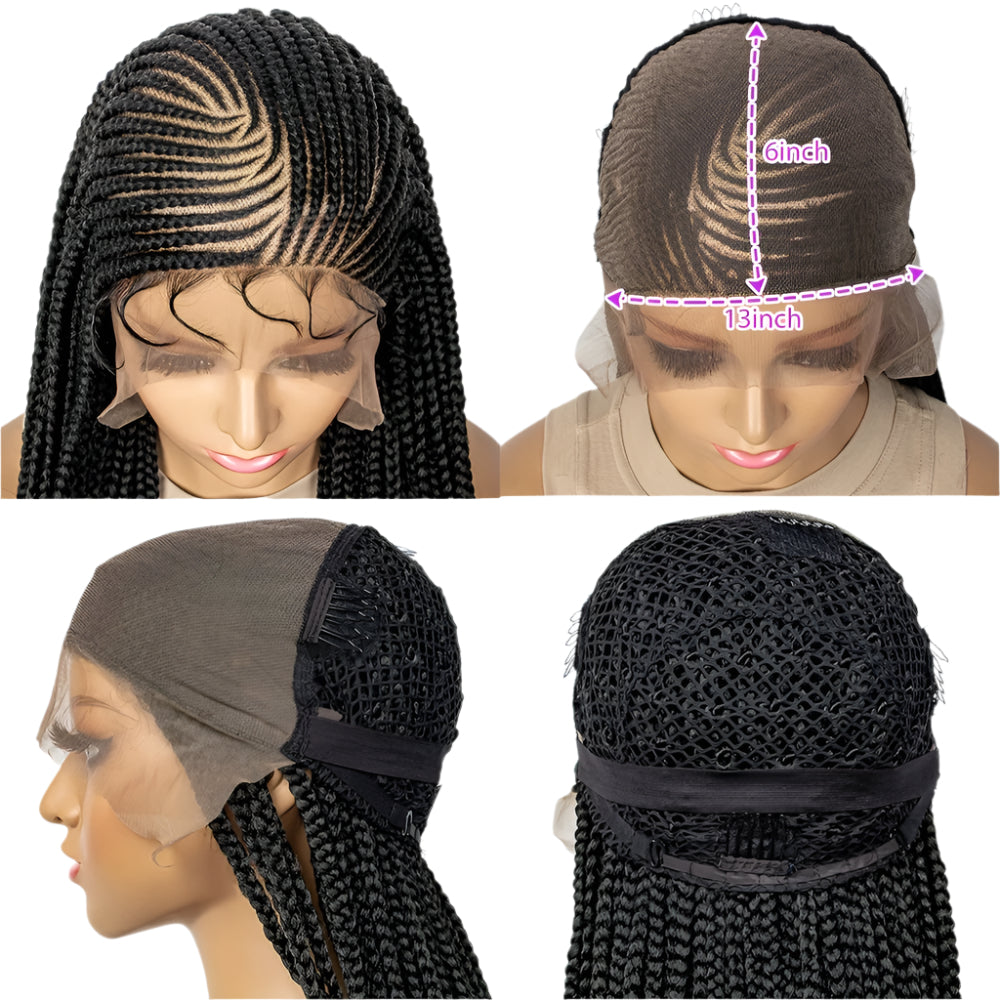 Braided 13x6 Lace wig Braids Wigs