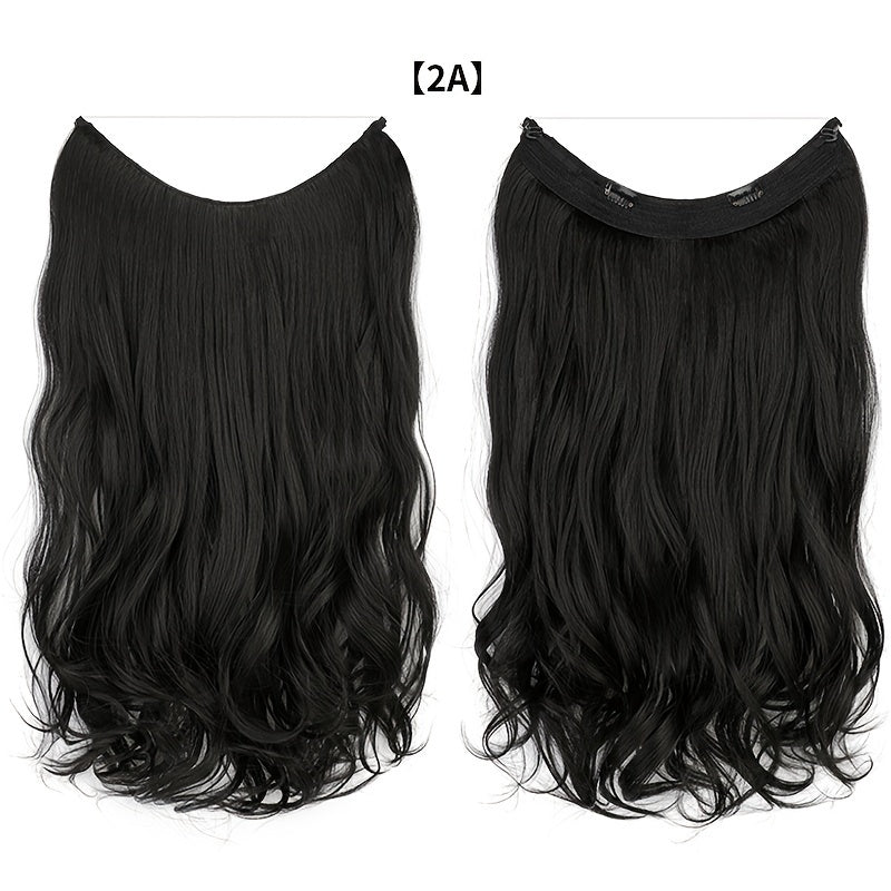 Invisible Thread Hair Extension Clip-in Synthetic Wig 20 Inches