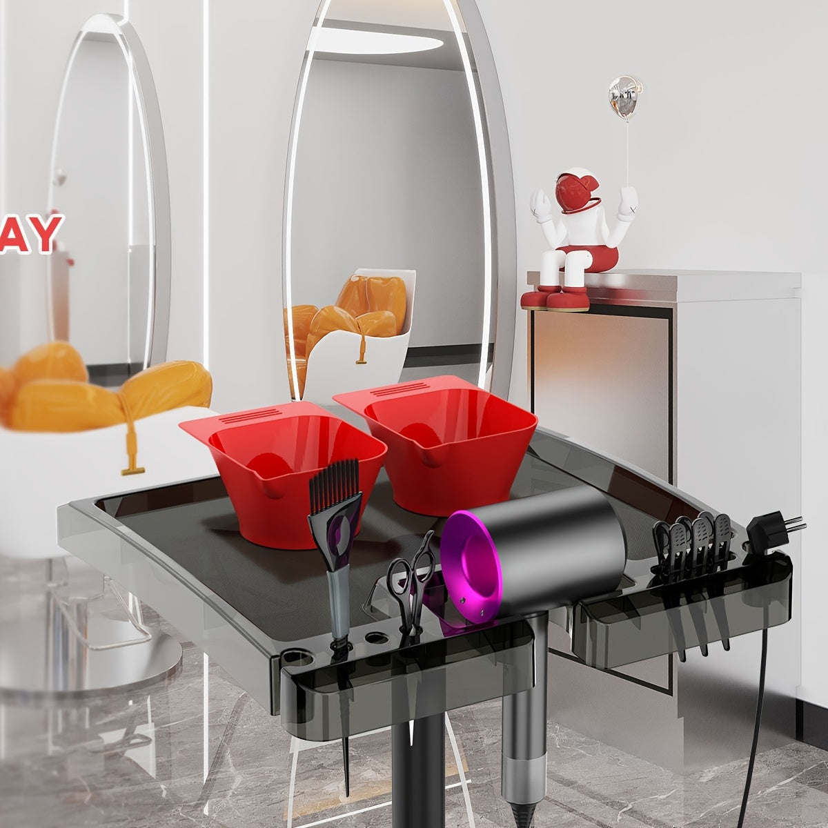 Salon Tray On Wheels Salon Service Rolling Tray Salon Station Tattoo Tray Height Adjustable Rolling Trolley For Salon Spa And Barber Shop