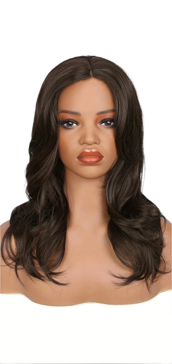 22" Long Straight, Heat Resistant Synthetic Wig