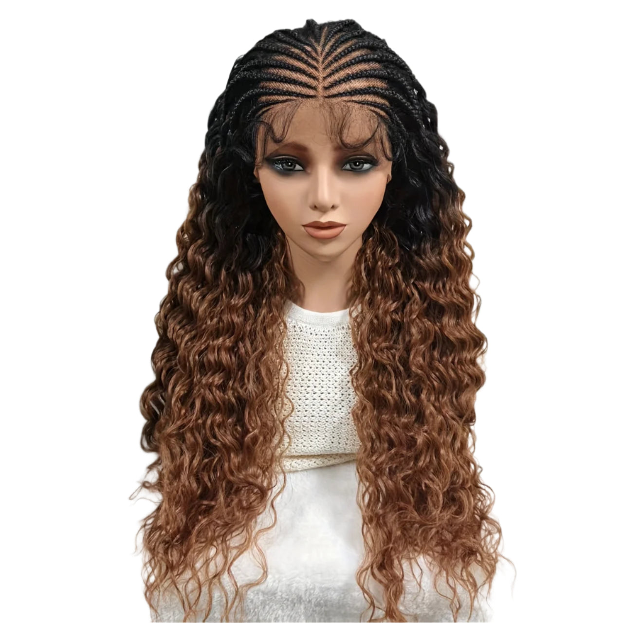 13*4 Lace Braided Synthetic Hair Wigs Heat Resistant Synthetic Lace Front