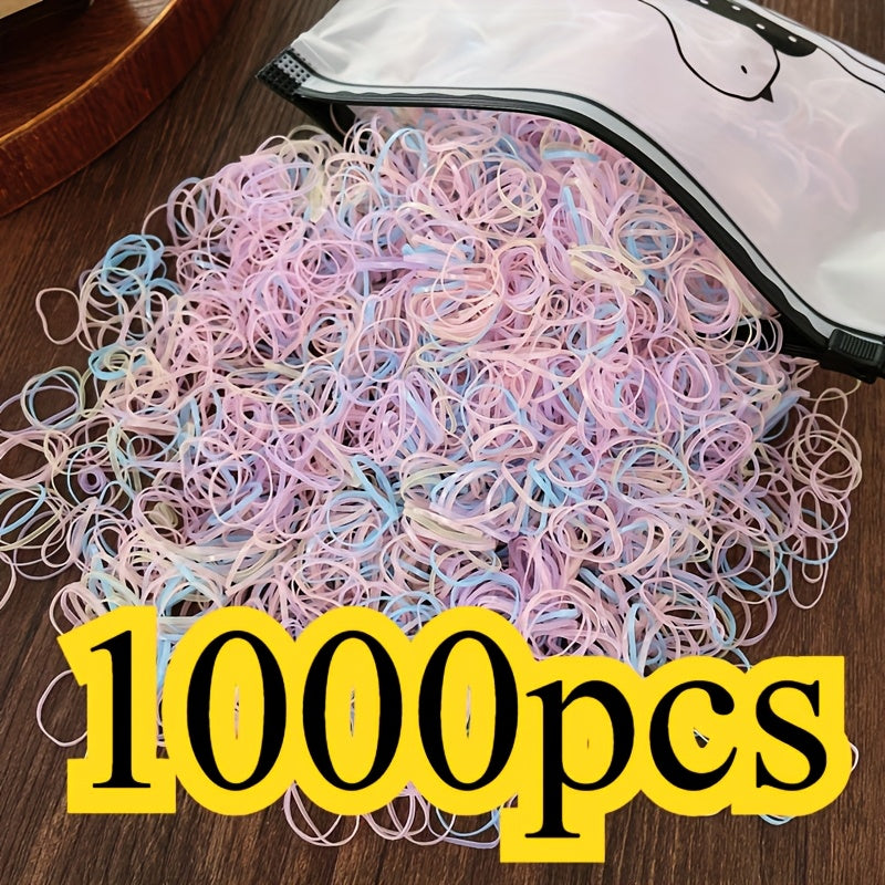 1000pcs Disposable Rubber Bands Women Hair Tie Small Size Hair Tie Cut Hair Accessory Braiding Hair