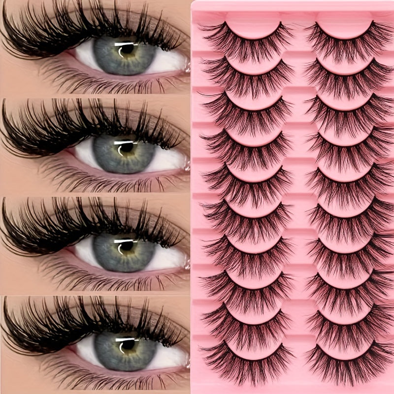 False Eyelashes Luxury 3D Plush Cat Eye Fox Eye False Eyelashes - Thick, Fluffy, Lightweight, Suitable for Beginners | Multiple Styles Reusable Eyelashes