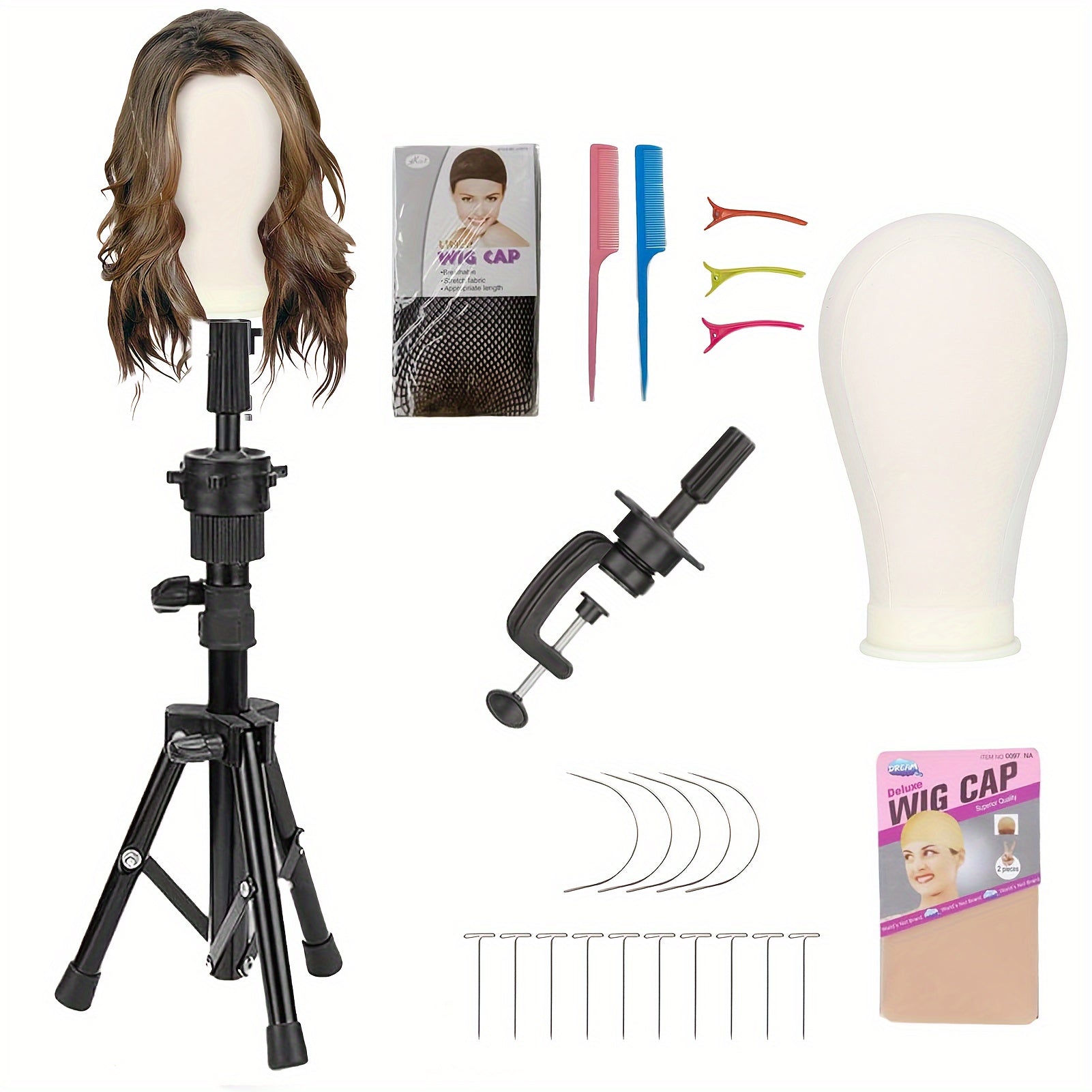 Reinforced Wig Stand With Mannequin Head 22 Inch