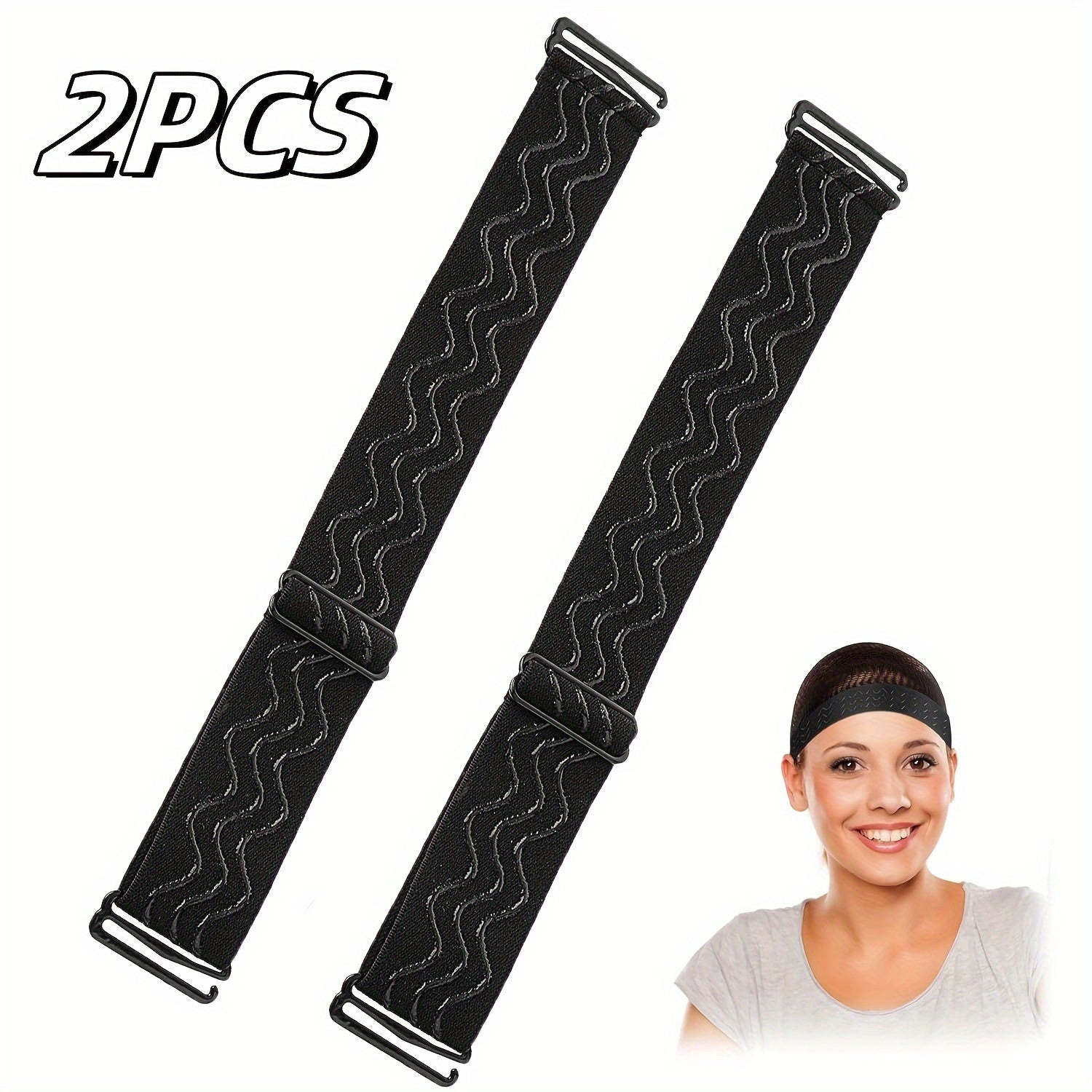 1/2/5/10pcs Unisex-Adult Wig Bands, Adjustable Elastic No-Slip Straps, with Silicone Grip, Removable Wig Headbands for Sewing and Wig Making Accessories