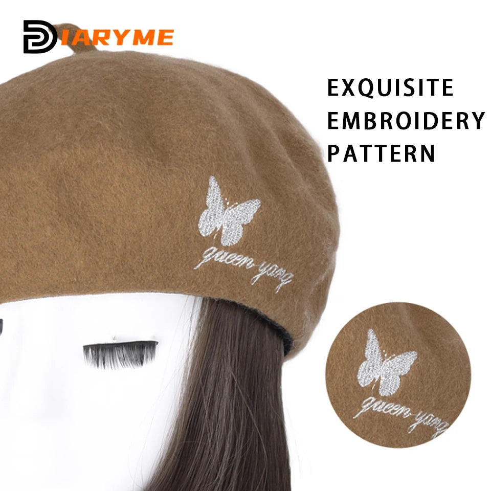 Straight Bob Hair Wig With Cap Beret Hat Wigs