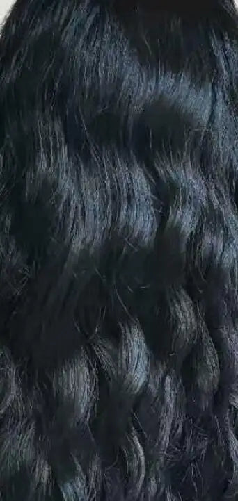 Lydia Long Wavy V Part Black Wig
