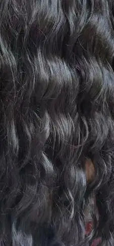 Lydia Long Wavy V Part Black Wig