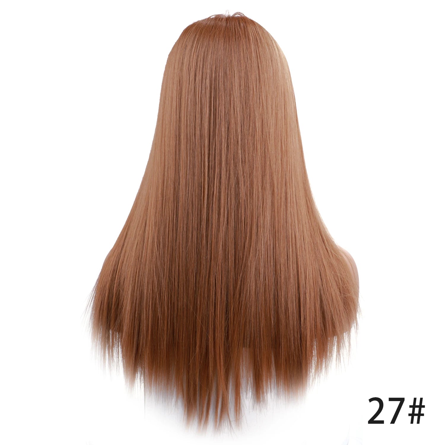 Silk Straight Hand Made Hair Line Middle Part Wig Synthetic Closure Wigs With Heat Resist Fiber 18 Inch For Women