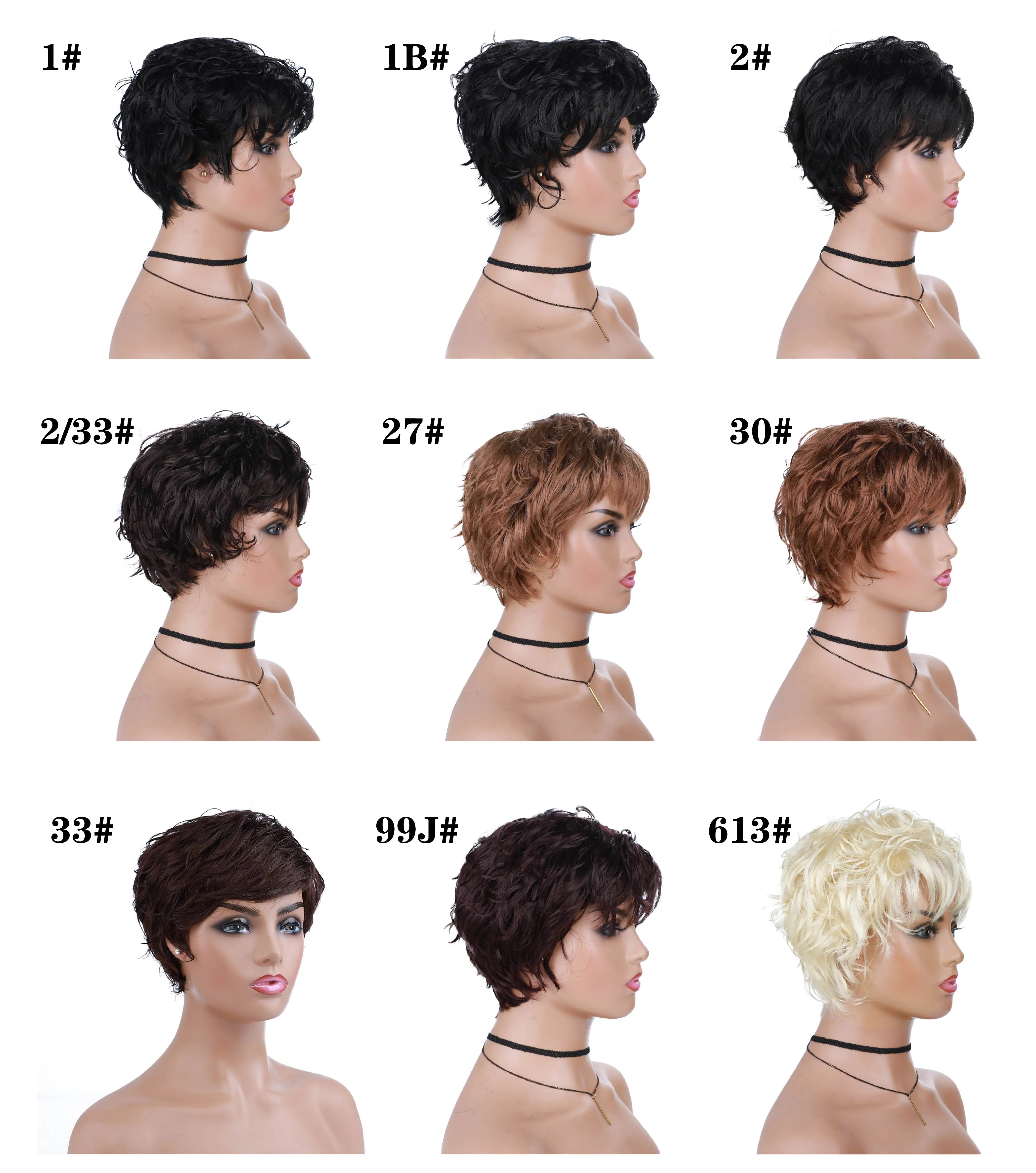 Short Straight Wavy Wig