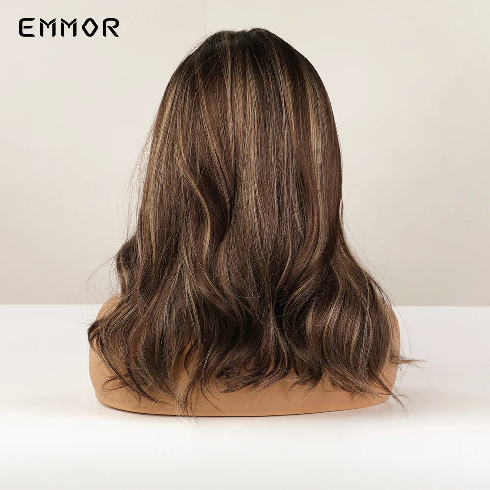 Long Wavy Wigs Brown with Blonde Wig