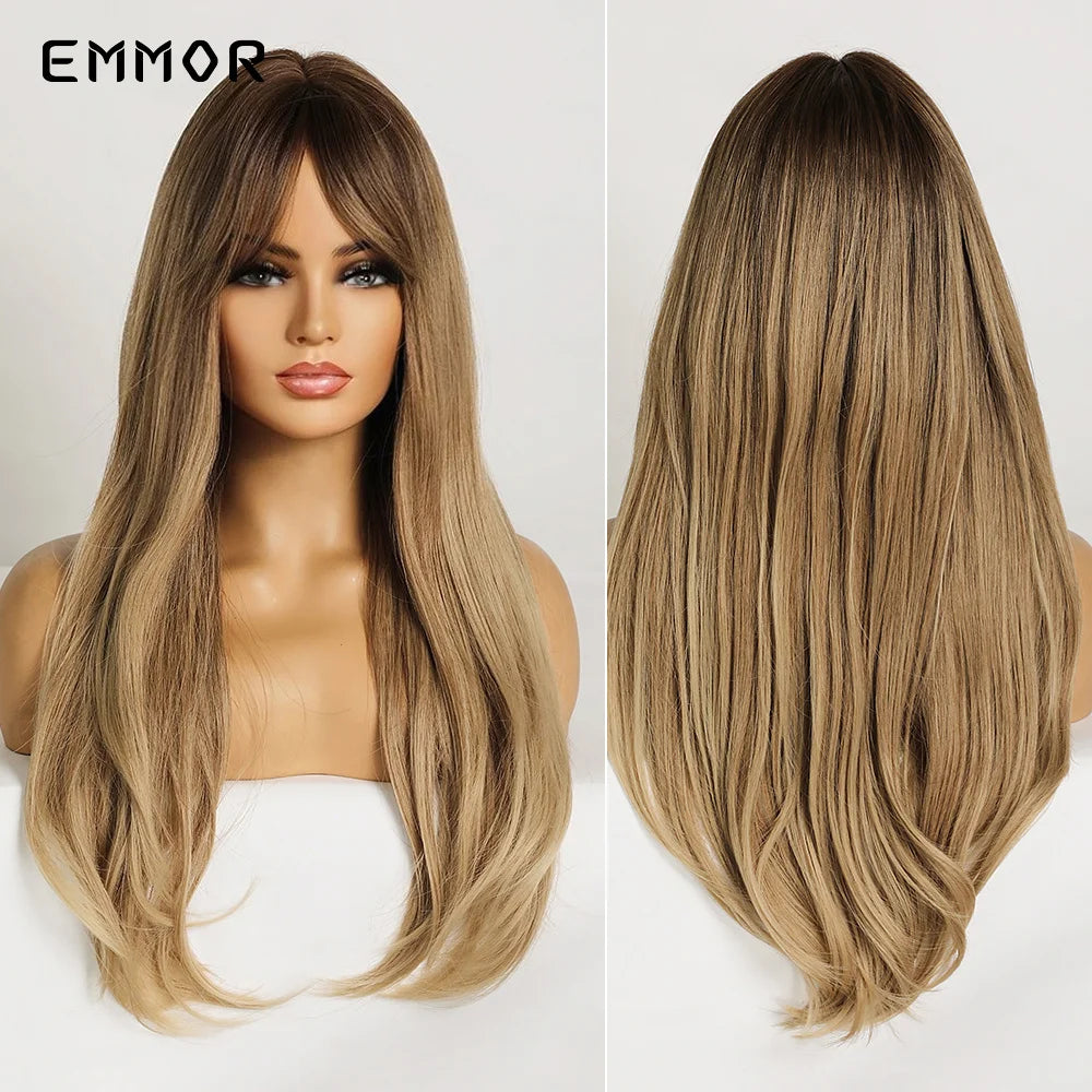 Long Natural Middle Part Wig
