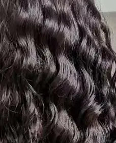 Lydia Long Wavy V Part Black Wig