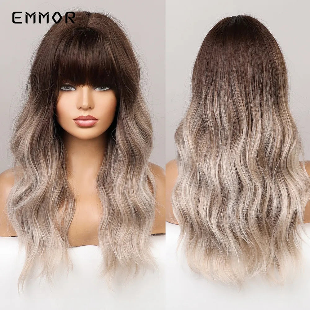 Chestnut Brown Wig with Bangs