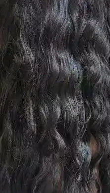 Lydia Long Wavy V Part Black Wig