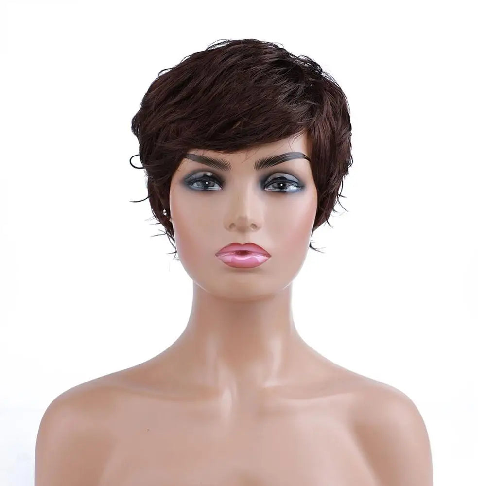 Short Straight Wavy Wig