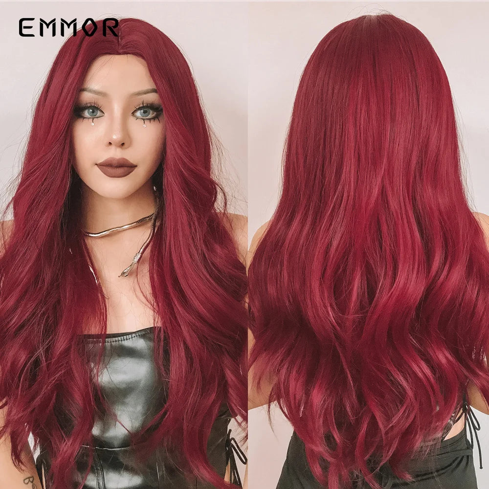 Ombre Dark Brown to Purple Wigs