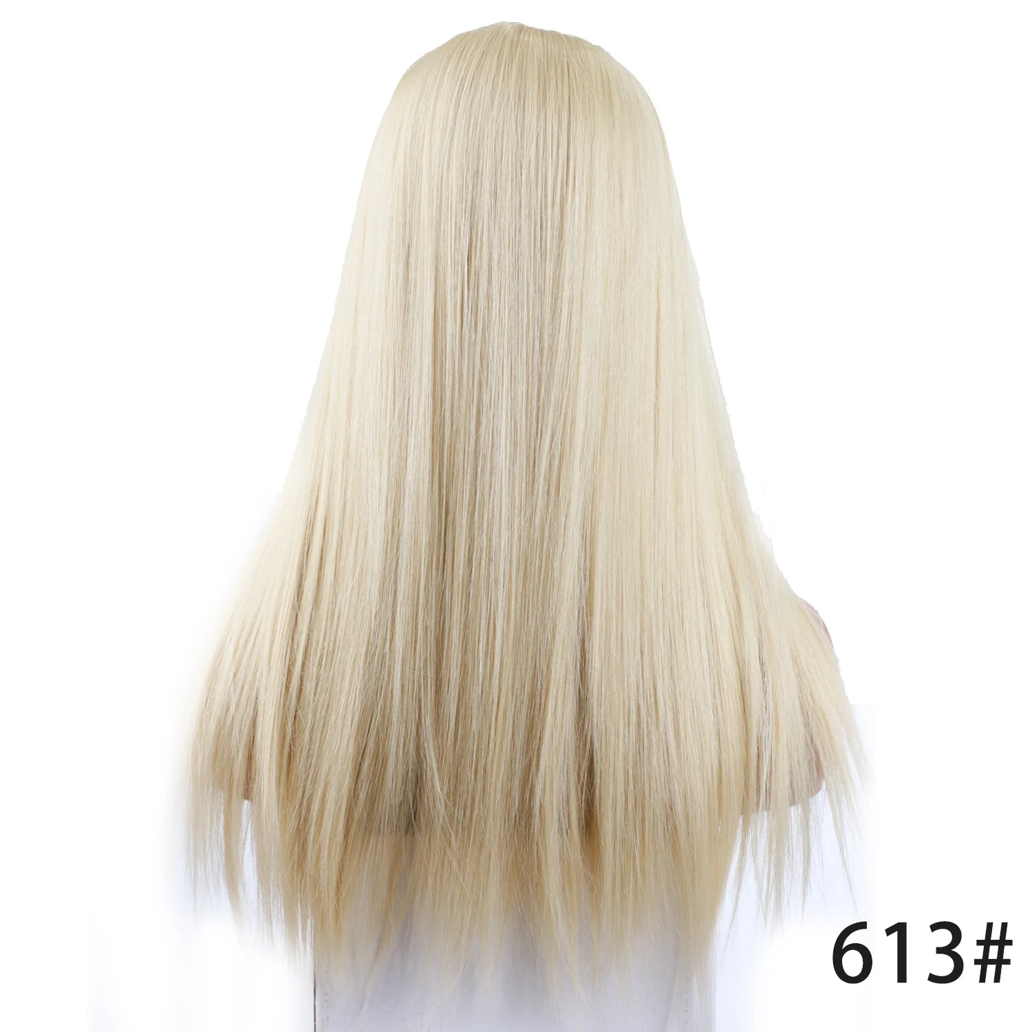 Blice Synthetic Straight Omber Color Closure Wig Mixed Hair Hand Made Natural Hair Line Middle Part 20 InchFor Women