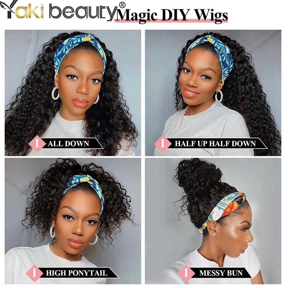 28Inch Synthetic Ice Headband Wig
