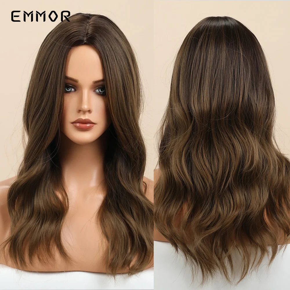 Ombre Dark Brown to Platinum Hair Wig
