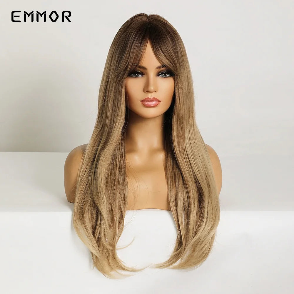 Long Natural Middle Part Wig