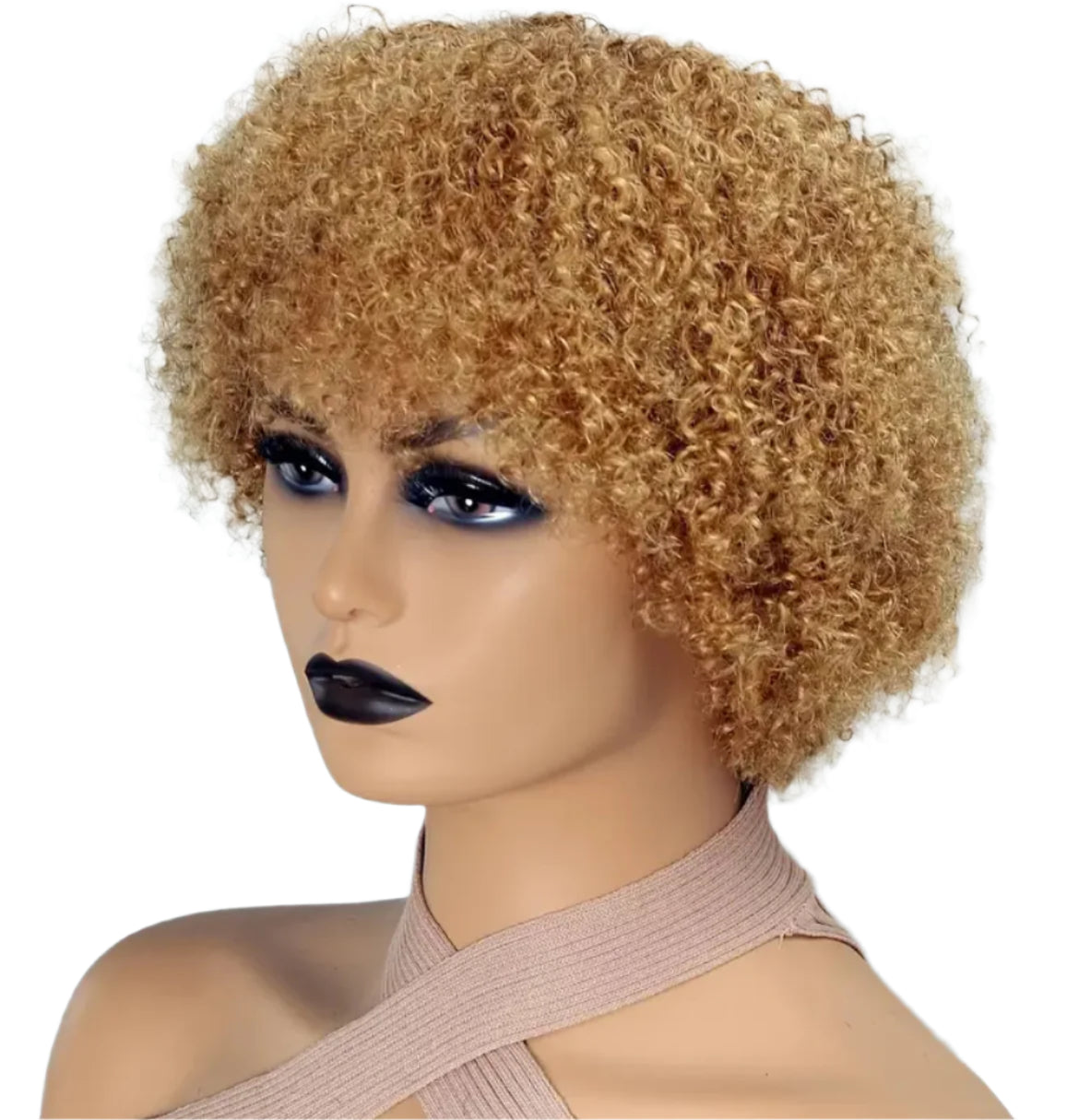 Short Afro Wig Dark Blonde