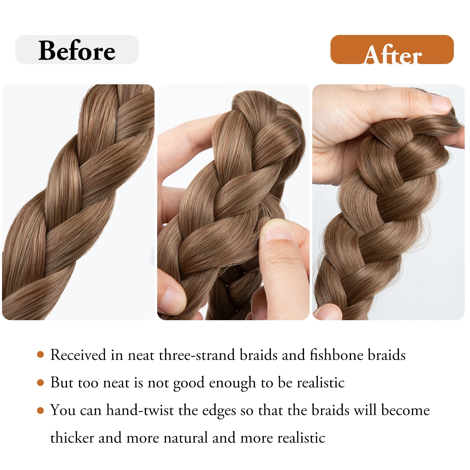 Synthetic Premium Adjustable Handmade Braided Elastic Band Hair Fashion Braiding Hair Headband Headwear For Women