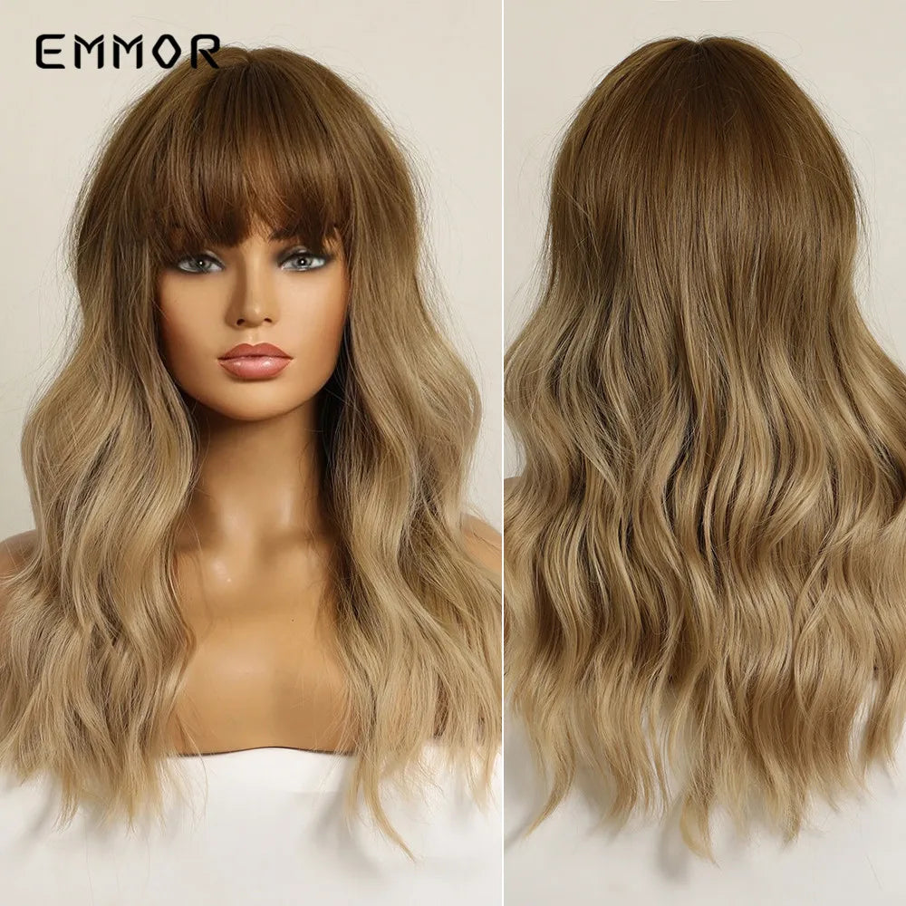 Chestnut Brown Wig with Bangs