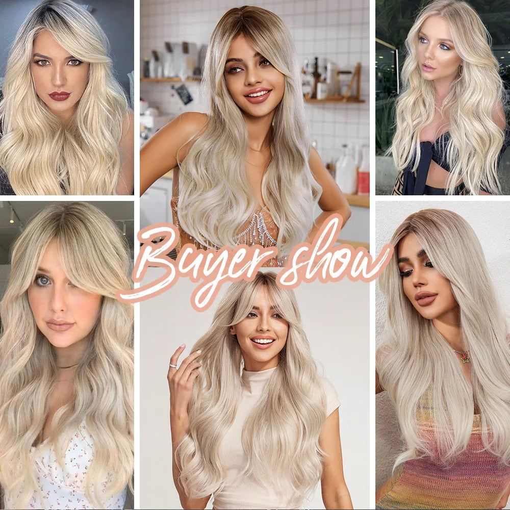 Ombre Black to Light Blonde Hair Wig