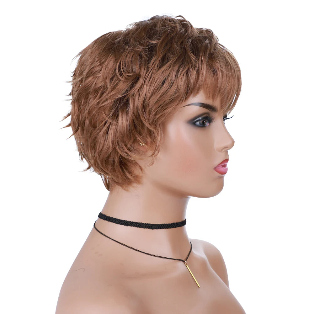 Short Straight Wavy Wig