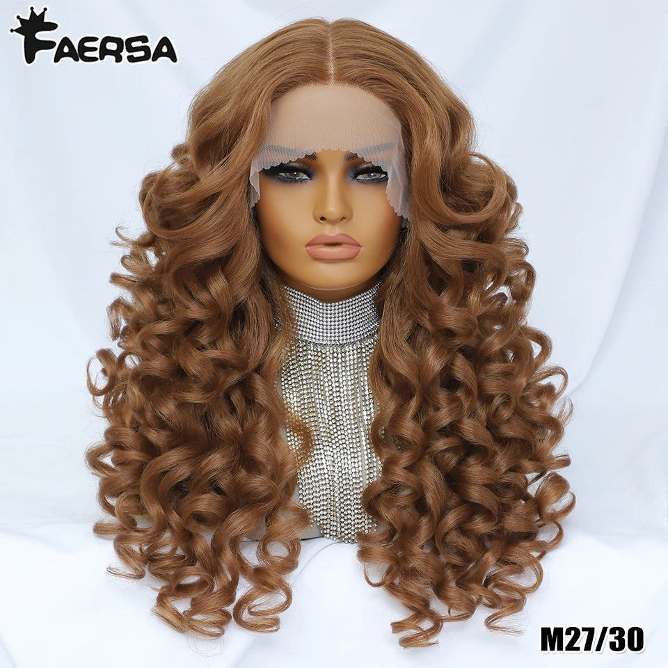 Black Brown Curly Wig