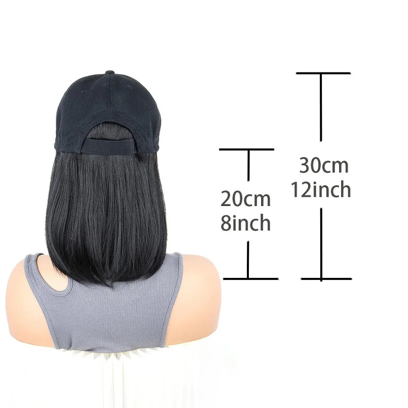 Synthetic Short Straight Bob Hat Wig