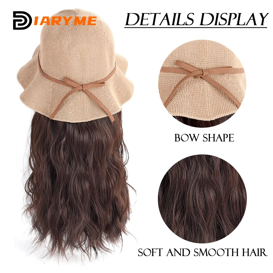 Long Water Waves Hair With Hat