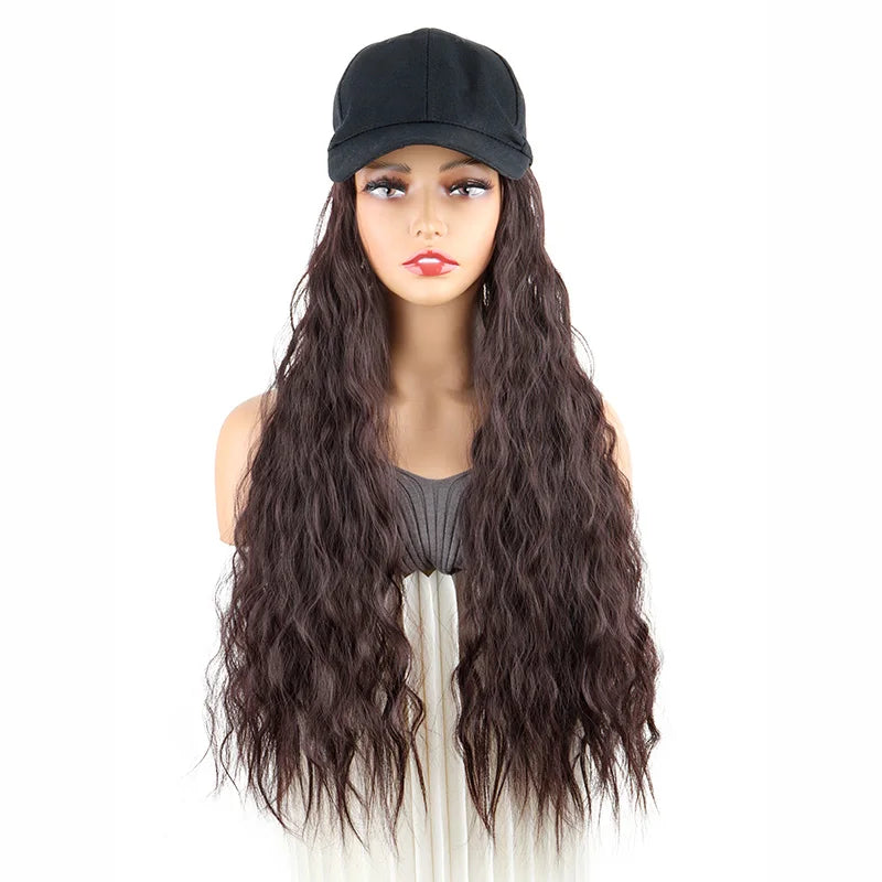 Long Curly Wigs Baseball Cap