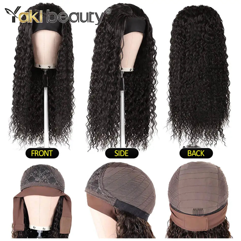 28Inch Synthetic Ice Headband Wig
