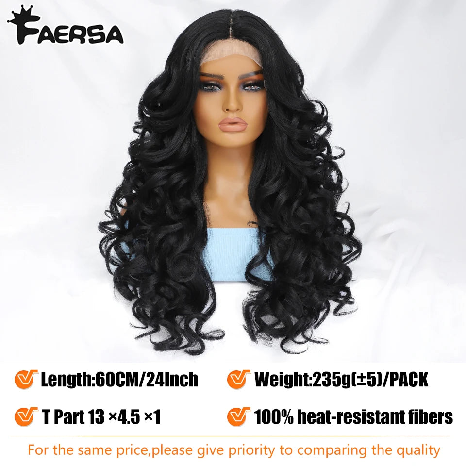 Black Brown Curly Wig