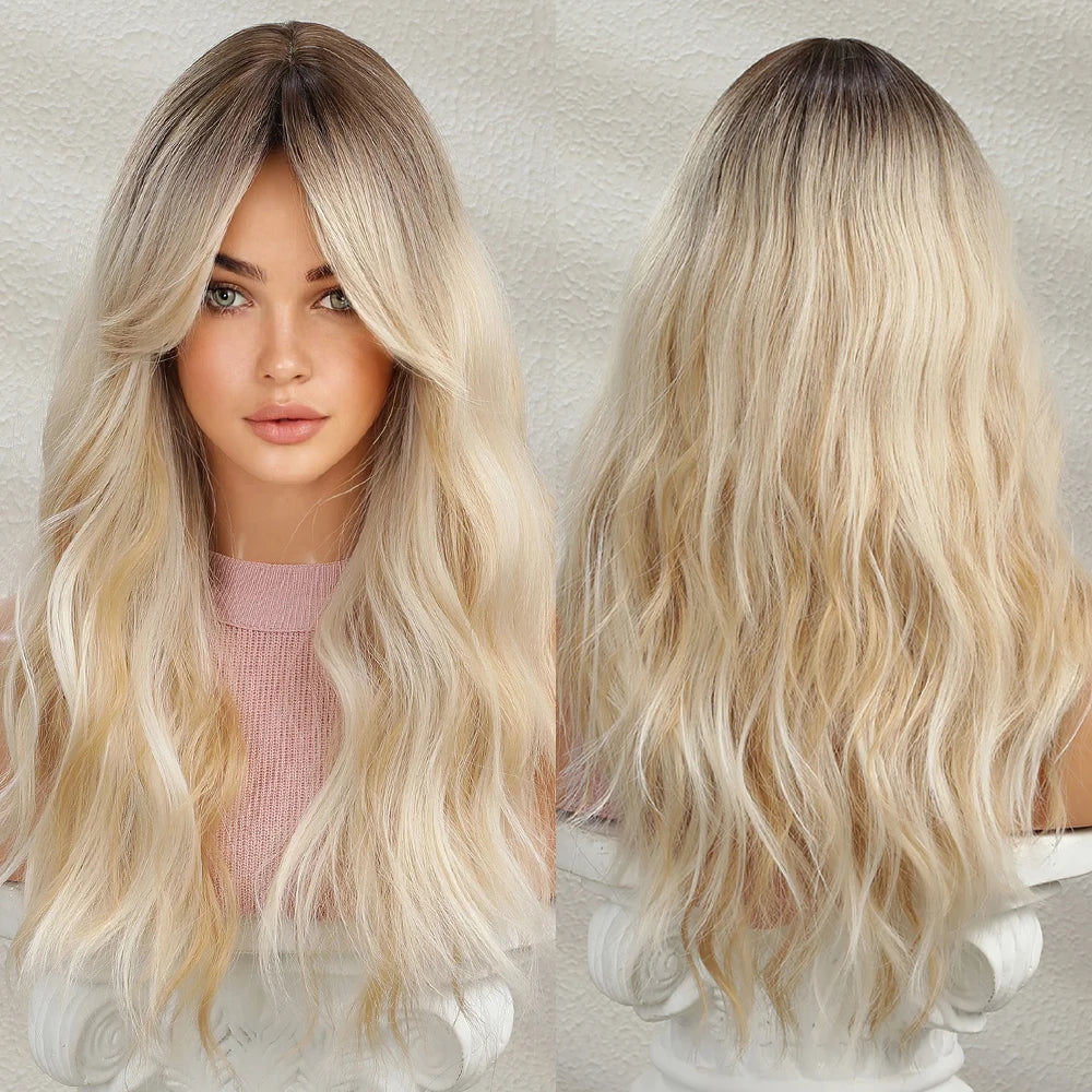 Ombre Black to Light Blonde Hair Wig