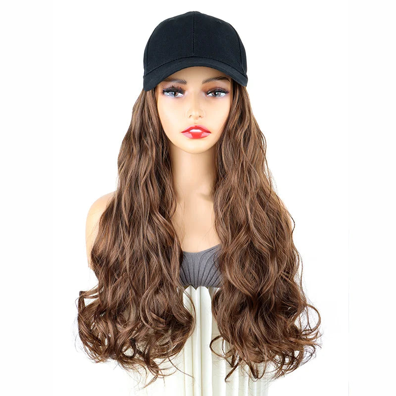 20Inch Synthetic Long Curly Baseball Cap
