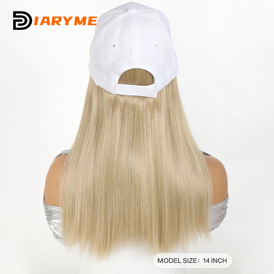 Blonde Long Straight Wig hat