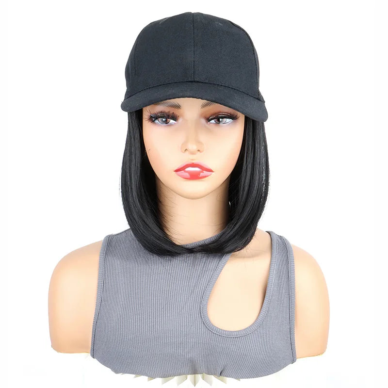 Synthetic Short Straight Bob Hat Wig