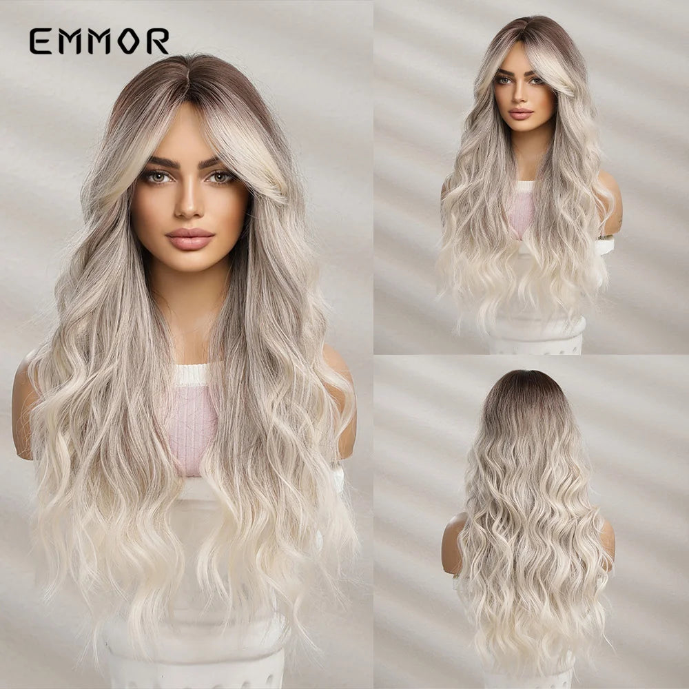 Ombre Black to Light Blonde Hair Wig