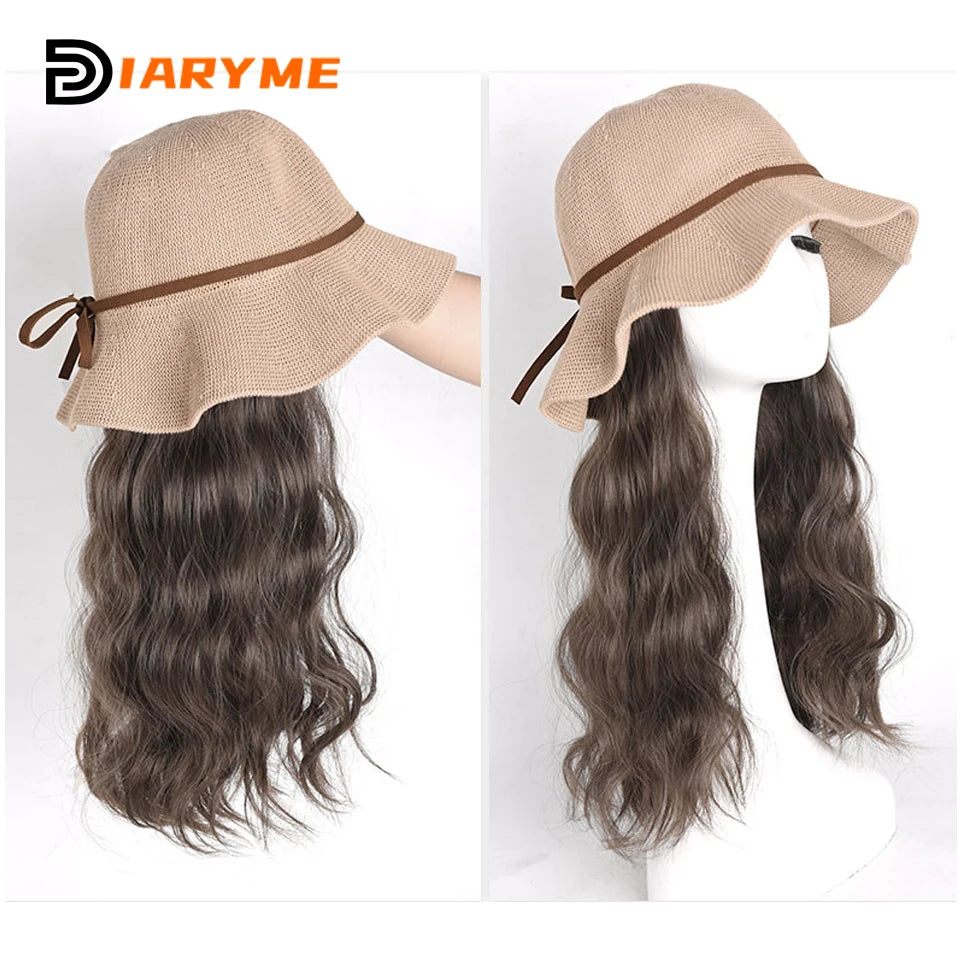 Long Water Waves Hair With Hat