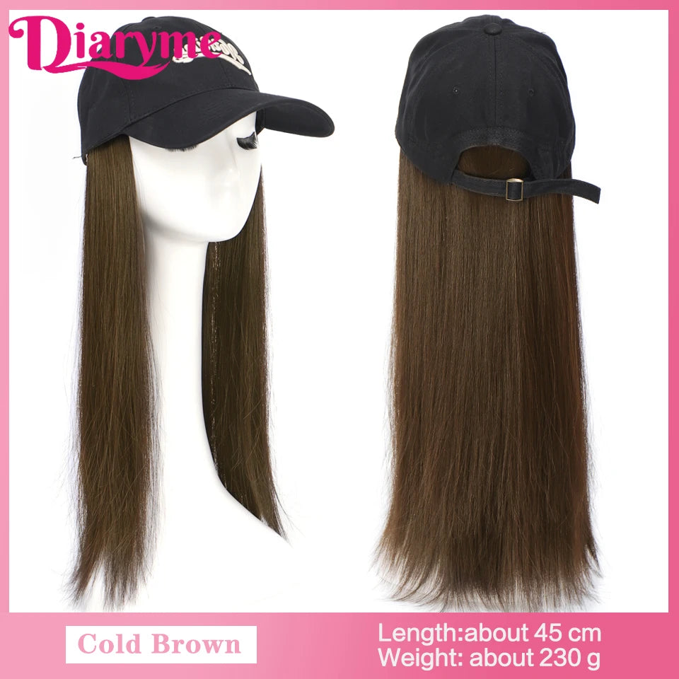 Short Water Wavy Wigs With Baseball Hat