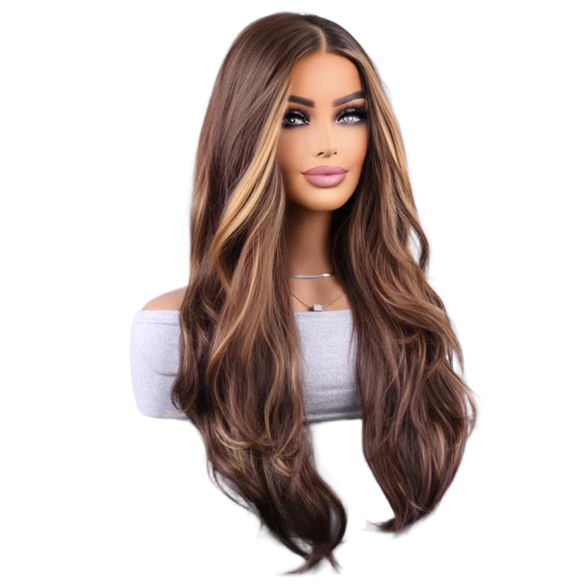 Brown Synthetic Curly Wig