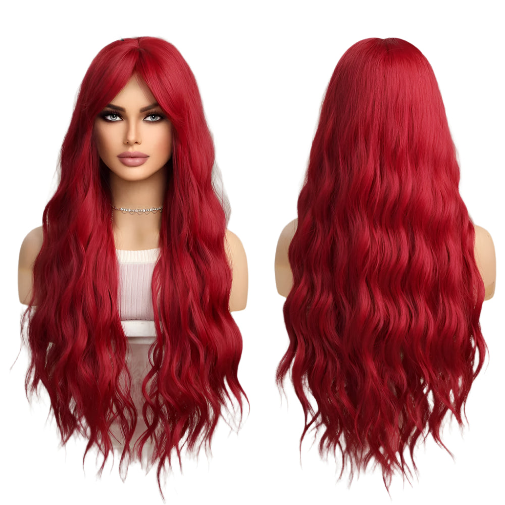 Red Wig with Bangs