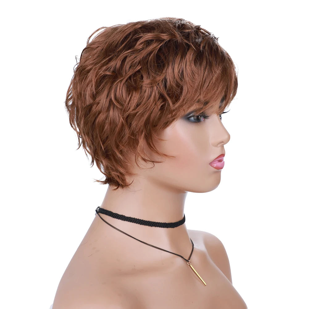 Short Straight Wavy Wig