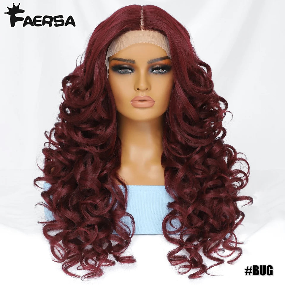 Black Brown Curly Wig