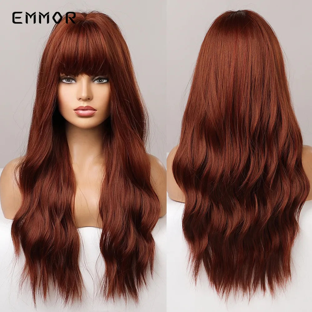 Long Wavy Wigs Brown with Blonde Wigs