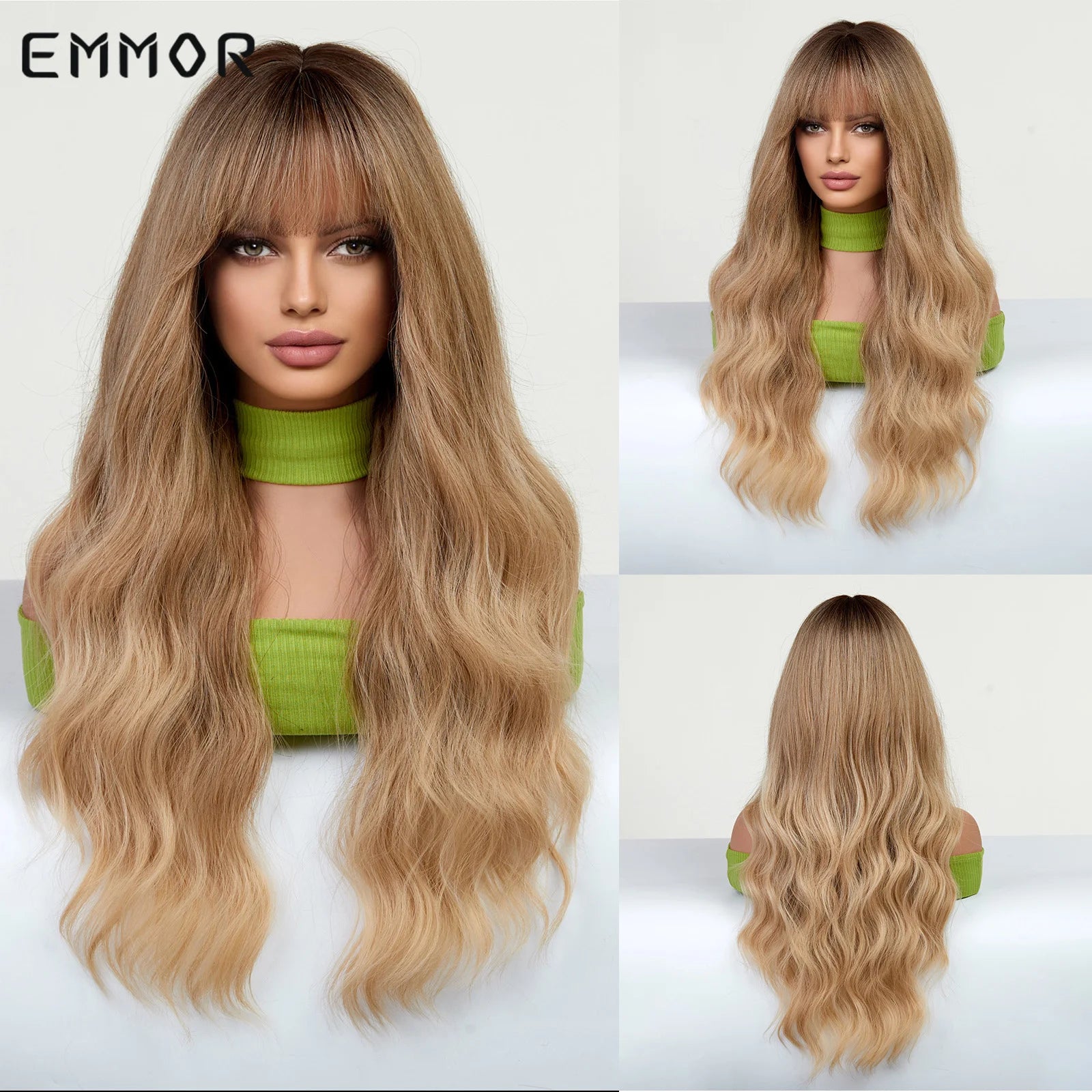 Ombre Black to Light Blonde Hair Wig