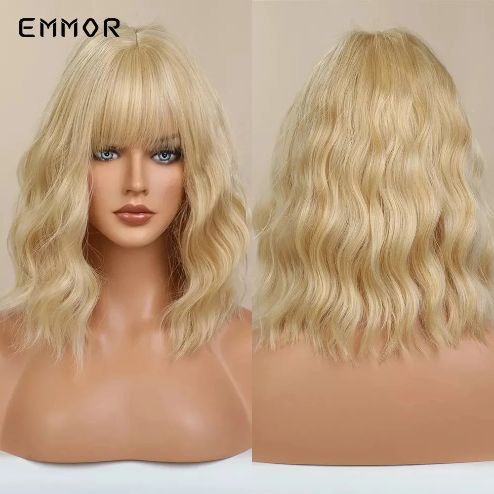 Blonde Brown Short Bob wig